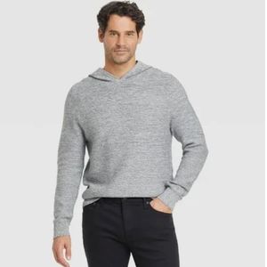 Goodfellow & Co. Men's Charcoal Gray Standard Fit Pullover Sweater - Size: XL